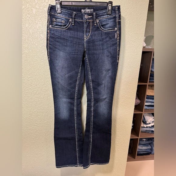 Silver Jeans Dark Blue Boot Cut Jeans - Picture 1 of 6